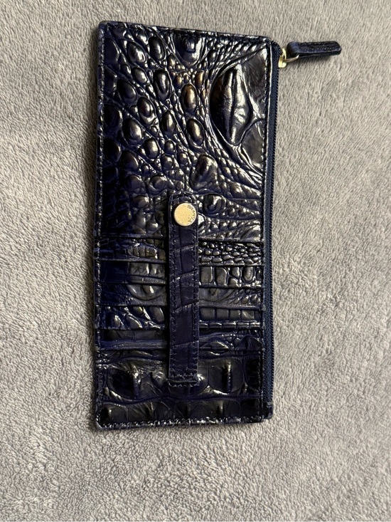Brahmin Handbags - Brahmin Navy Croc-Embossed Zip Wallet